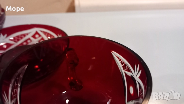 Кристален сервиз червен кристал , снимка 8 - Сервизи - 52458247