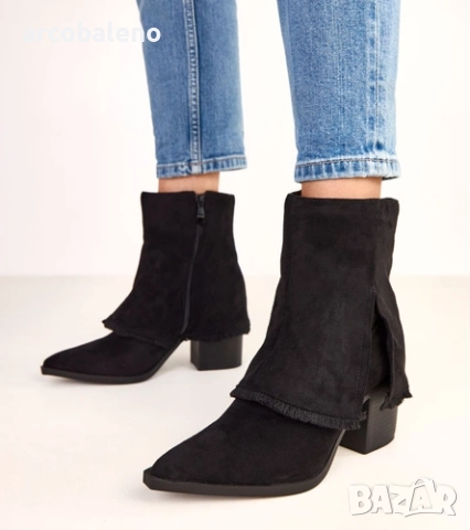 Дамски боти до глезена с навит калъф Felicia, 4цвята , снимка 2 - Дамски боти - 52164780