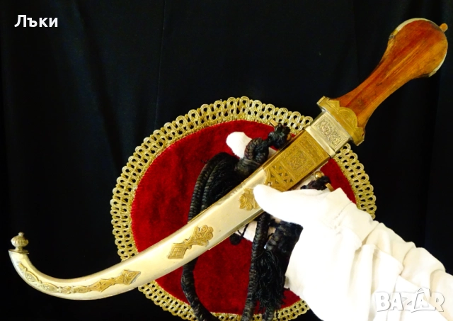 Ханджар,кама с кания,маркировка на майстора. , снимка 12 - Антикварни и старинни предмети - 51800696