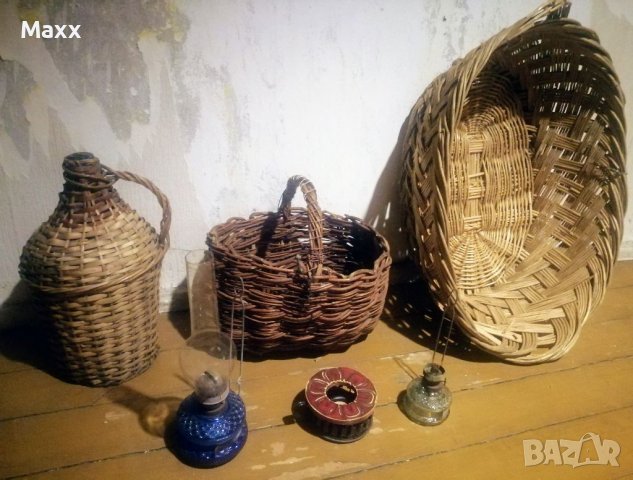Продавам стари етнографски предмети плетвна дамаджана,  панер, кошница инструменти и други, снимка 2 - Други - 36251391