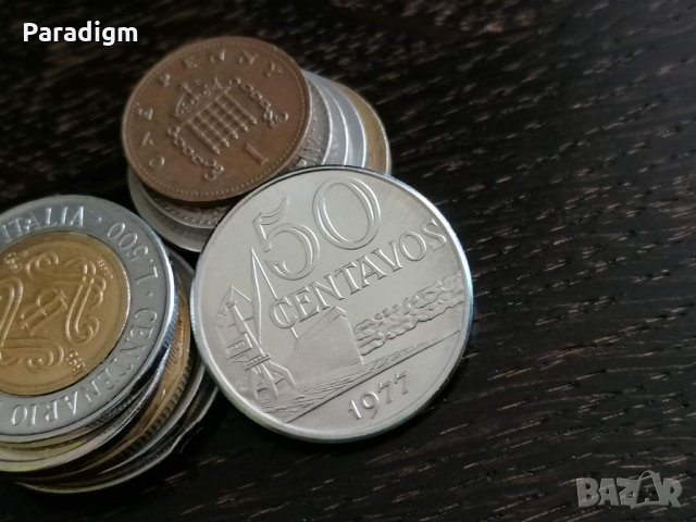 Монета - Бразилия - 50 центавос | 1977г., снимка 1 - Нумизматика и бонистика - 34061045