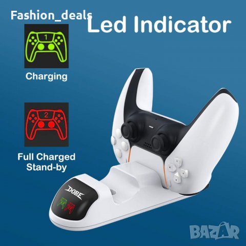 Нова зарядна станция за контролер PlayStation 5/Xbox X|S Nintendo Switch Pro, снимка 4 - Друга електроника - 36978036