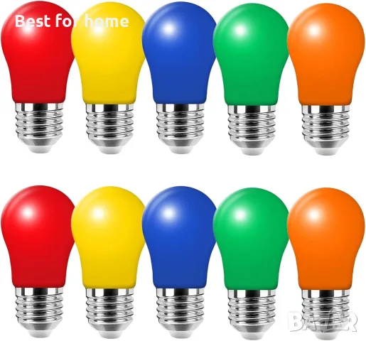 Пакет от 10 3W E27 A50 LED крушки с винтова капачка за сватба, Хелоуин, Коледа, парти, бар