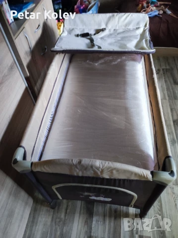 MONI Сгъваема детска кошара на 2 нива с матрак, снимка 5 - Кошарки - 51423636