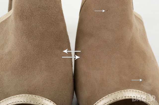Дамски велурени сандали в цвят капучино и златисто марка Peperuna - 37, снимка 8 - Сандали - 31774952