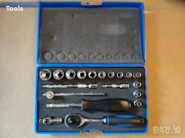 LASER TOOLS гедоре /гидория 1/4 19части вложки камъни комплект