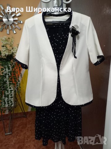 Костюм на фирмата „Еми – Соня Колева“ Размер L, ХL. Немачкаема коприна. В 3 части., снимка 8 - Костюми - 40522691