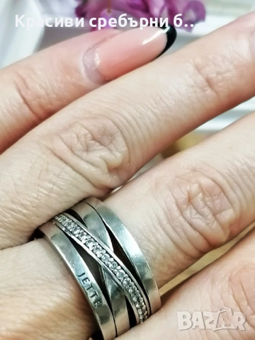 Дизайнерски масивен сребърен пръстен JETTE, снимка 3 - Пръстени - 54003356