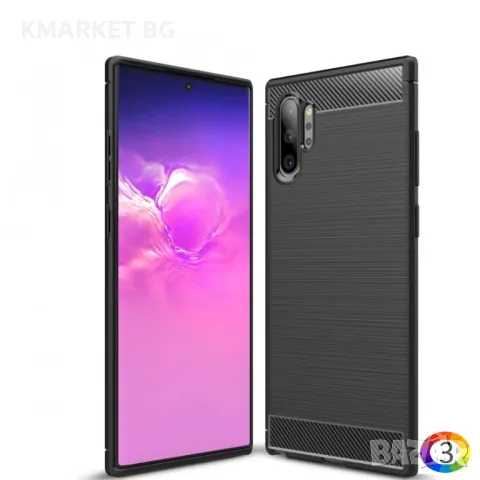 Samsung Galaxy Note 10 Pro / Note10+ Удароустойчив Carbon Fiber Калъф и Протектор, снимка 8 - Калъфи, кейсове - 48176437