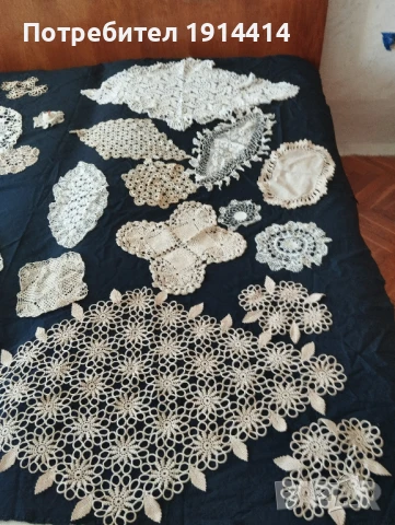Красиви плетени покривки , едновремешни, снимка 5 - Антикварни и старинни предмети - 50431446