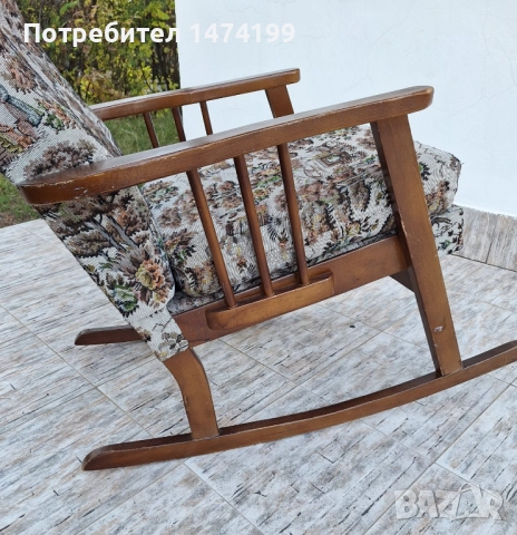 Тапициран люлеещ стол, снимка 2 - Столове - 52272830