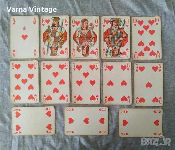 Чифт редки тестета карти в оригинален кожен калъф. COEUR ГДР Германия., снимка 5 - Карти за игра - 52224664