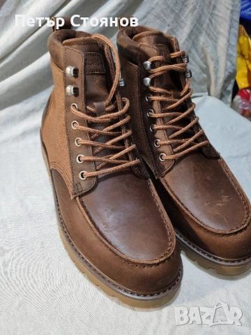 Удобни мъжки боти от естествена кожа TOMS №42, снимка 4 - Мъжки боти - 52522663