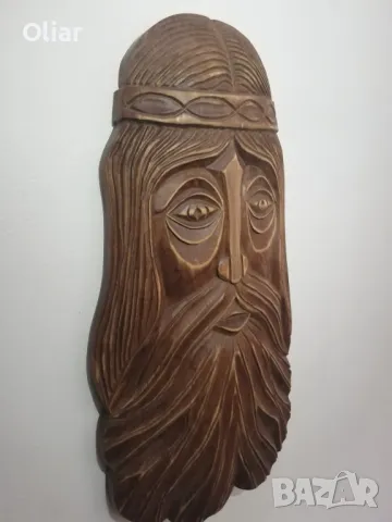 Много красива и изразителна дърворезба. Луце на мъдрец или болярин., снимка 3 - Декорация за дома - 49415636