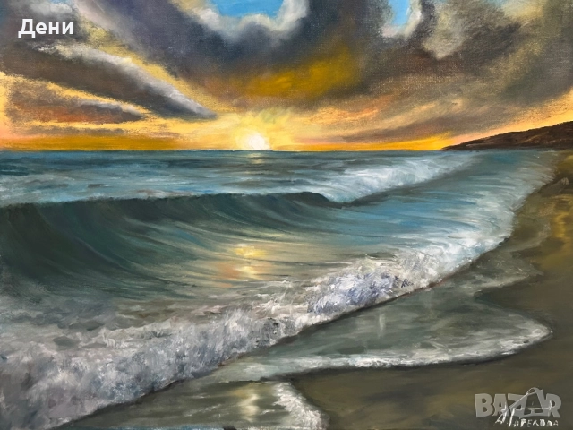 Картина с маслени бои 40/50- “Копринена вода”