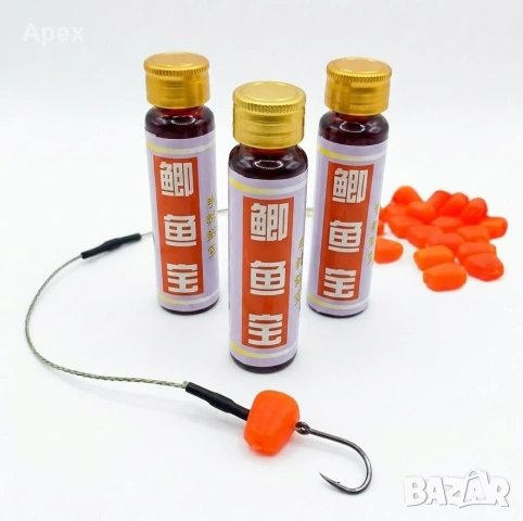 Атрактор за Риболов Китайско Чудо Carp Treasure. Силиконова Царевица за Шаран. Дип за Стръв и Захран