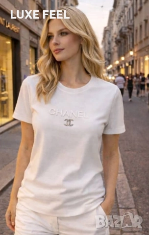 Guess✨ Chanel ✨ Памучни Тениски , снимка 2 - Тениски - 54008461