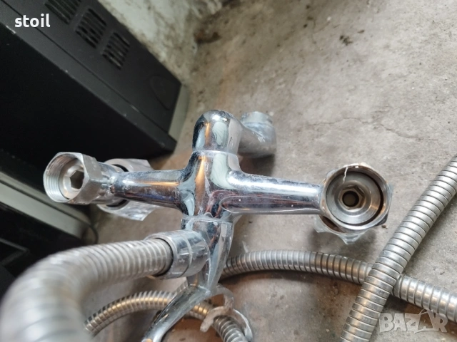 Смесител за мивка с две кранчета от Германия, снимка 5 - Мивки - 53886328