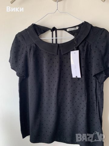 Нова черна дамска блуза, снимка 3 - Тениски - 40065104