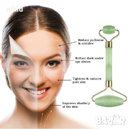 Нефритен ролер за масаж на лице с нефрит кварц, снимка 2 - Други - 40340105