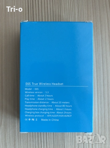 Bluetooth слушалки E6S True Wireless Headset, снимка 6 - Слушалки и портативни колонки - 54139709