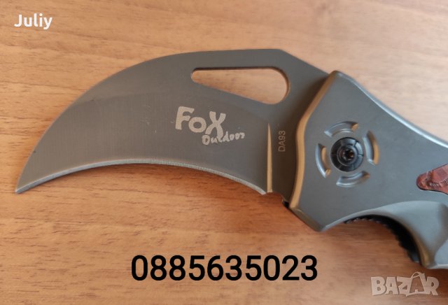 Сгъваем  карамбит Fox DA93, снимка 2 - Ножове - 30141387