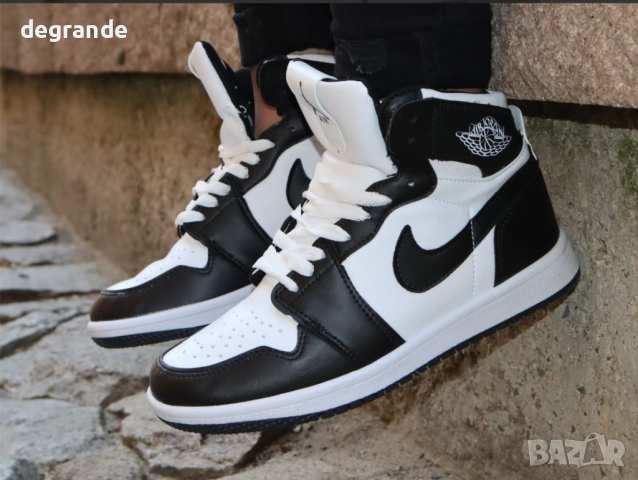 Bисоки Kецове Nike Jordan цвят-Бяло и черно , снимка 3 - Кецове - 51610946