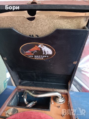 Стар грамофон с манивела, снимка 4 - Грамофони - 44394563