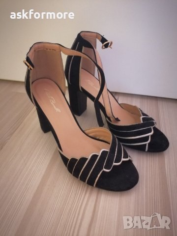 Дамски сандали със среден ток, номер 38 , снимка 2 - Сандали - 36933868