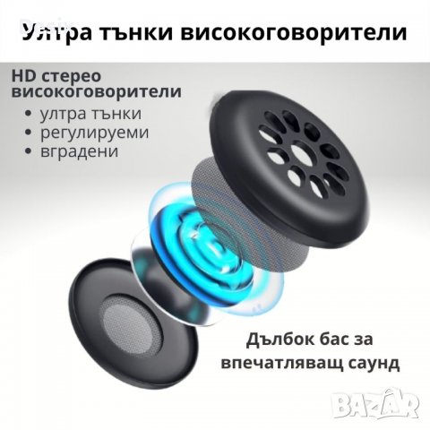Bluetooth Headphones Удобни безжични слушалки/ медитация/пътуване / сън, снимка 2 - Празнични оферти - 38412566