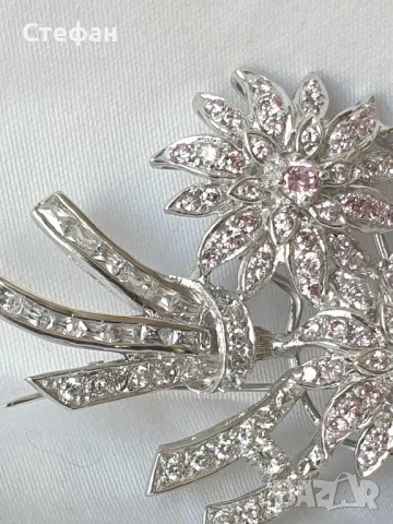 Масивна сребърна брошка, снимка 2 - Други - 49152221