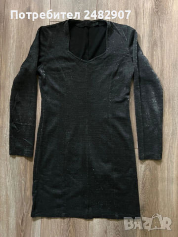 Дамска рокля с блестящ ефект, снимка 2 - Рокли - 54087590