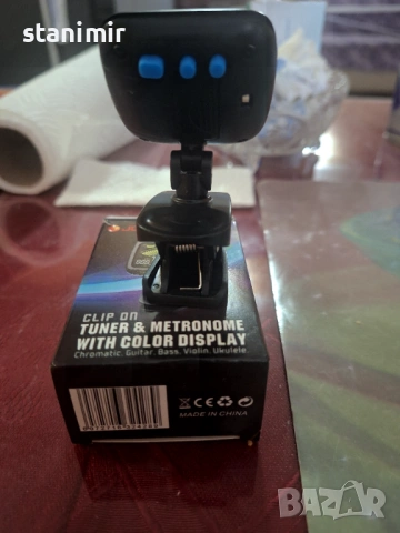 Клипс хроматичен тунер+метроном JOYO JMT-03, снимка 3 - Китари - 54091189