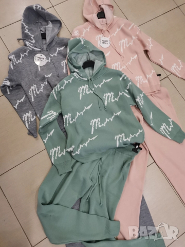 Сет от плетиво в зелен цвят - С/М размер, снимка 2 - Спортни екипи - 52415788