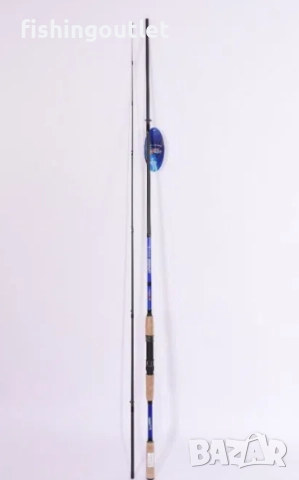 Спининг комплект - въдица 2.40 или 2.70м 10-30гр ,макара 11 лагера, корда и 3 блесни, снимка 5 - Въдици - 52852383
