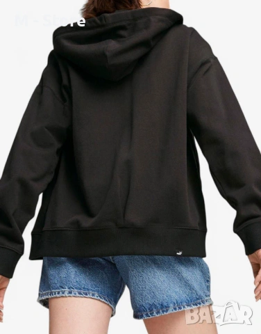 Дамско горнище PUMA Her Full-Zip Hoodie Black W, снимка 2 - Спортни екипи - 54191131