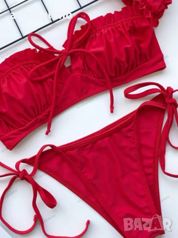 Дамски цял бански костюм с ръкави и презрамки, 6цвята , снимка 3 - Бански костюми - 44575381