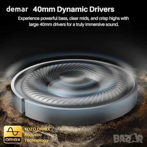 TOZO HT3 Bluetooth слушалки с активно шумопотискане и 90H работа, снимка 3 - Bluetooth слушалки - 55776012