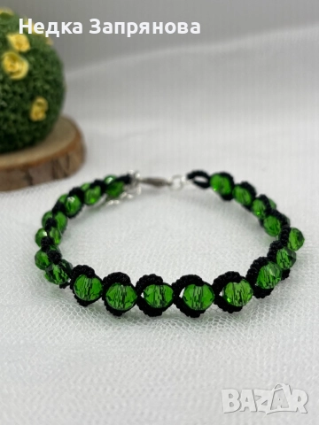 Гривна Стил Ръчно изработена Естествени камъни или стъклени Изработка по поръчка , снимка 18 - Гривни - 52713646