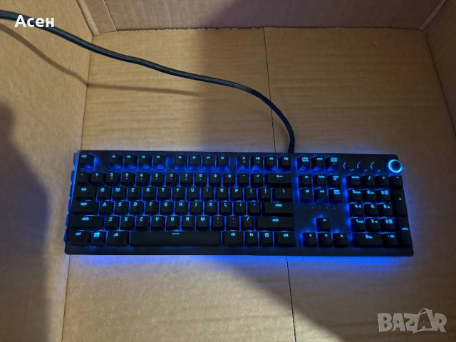 Клавиатура Gaming Razer Huntsman Elite, Механична, Linear-optical switch, Black уникална клавиатура , снимка 1 - Дънни платки - 39332103