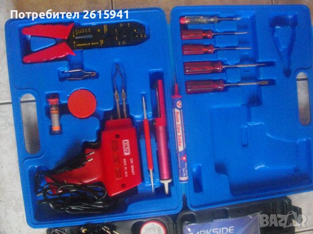 Нов 180-100 Вата-Професионален Ел.Поялник-Пълен Голям Комплект-Холандия/Германия-KINZO/Parkside, снимка 3 - Поялници и запояване - 37340451