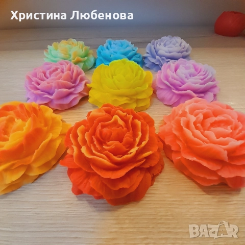 Цветни глицеринови божури 