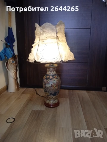 Японска Порцеланова Лампа 19 век порцелан,ръчно рисувана уникална , снимка 8 - Антикварни и старинни предмети - 50664624