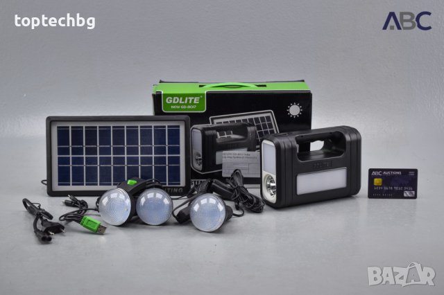 GDLITE 3 Соларна система за домашно и къмпинг осветление, снимка 3 - Къмпинг осветление - 30224078