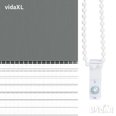 vidaXL Зеброва щора 65x150 см Ширина на плата 60,9 см Полиестер, снимка 8 - Щори - 56147384