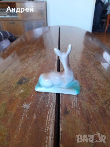 Стара порцеланова фигура,сърничка, снимка 3 - Други ценни предмети - 54357164