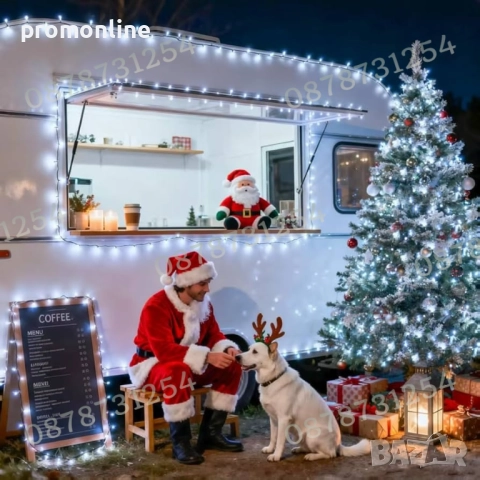 Верига 50м с 250бр светещи коледни лампички 3 цвята 8 режима светене, снимка 7 - Други - 52471479