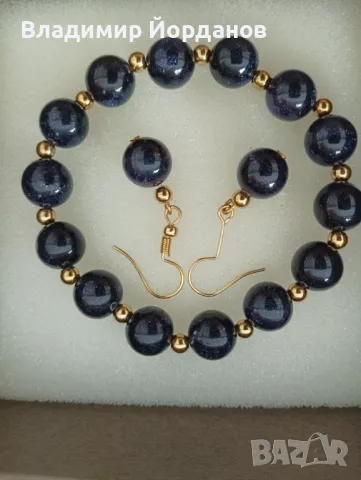 гривни и комплект с обеци ръчна изработка от естествени камъни, снимка 12 - Гривни - 49135222