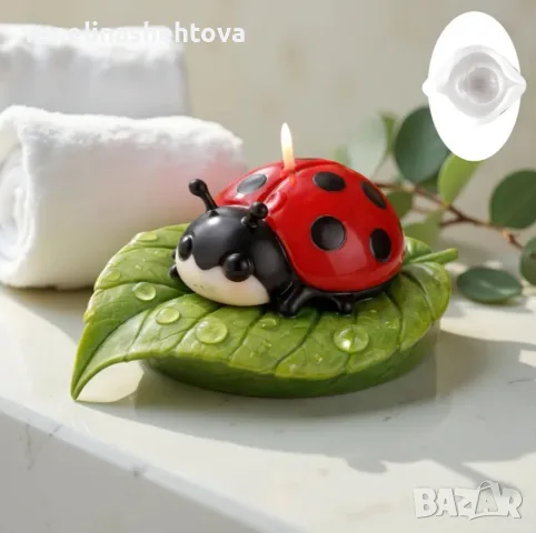  3D калинка на листо силиконов молд форма свещи гипс сапун смола фондан декорация торта 