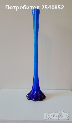 Стара ваза от цветно стъкло , снимка 1 - Други ценни предмети - 40608338